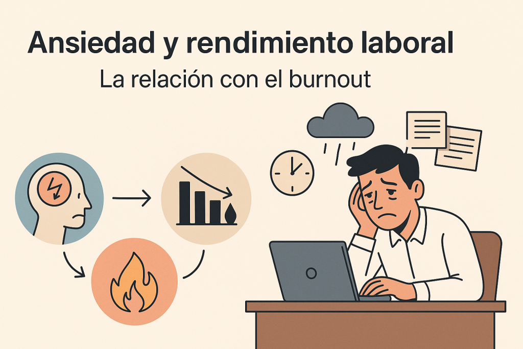 Ansiedad y burnout laboral: cómo afecta tu rendimiento 1 Ansiedad y burnout laboral: cómo afecta tu rendimiento
